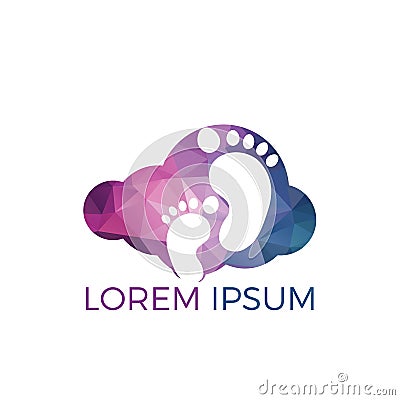 Foot and ankle podiatry logo design. Health care symbol. Stock Photo