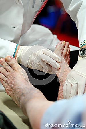 Foot Examination Stock Photo