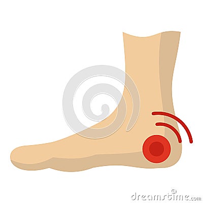 Foot heel icon isolated Vector Illustration