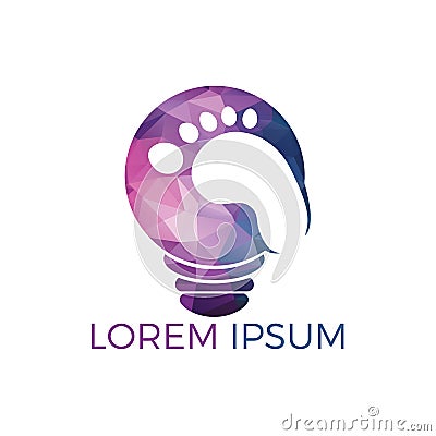 Foot and ankle podiatry logo design. Vector Illustration