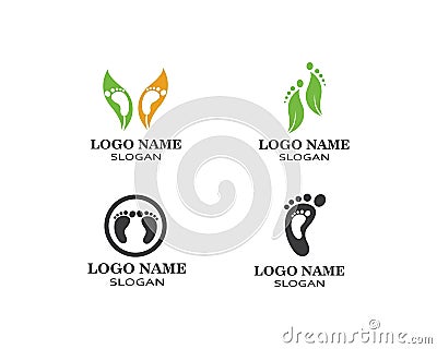 foot logo icon vector teemplate Vector Illustration