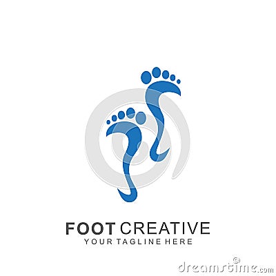 Foot logo with modern design Vector Illustration