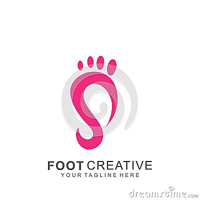 Foot logo with modern design Cartoon Illustration