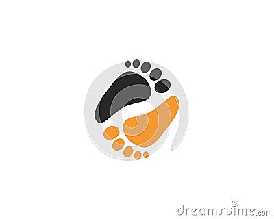 foot logo template vector icon Vector Illustration