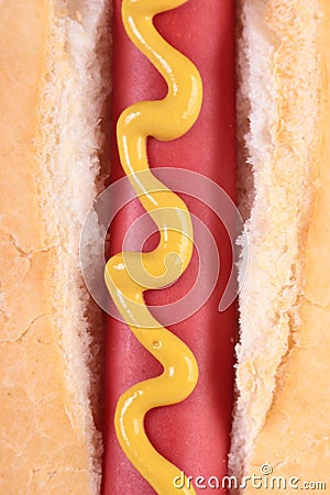 Foot long hot dog Stock Photo