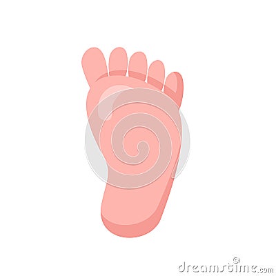 Foot palm icon vector, flat design style illustration, human body icon Vector Illustration