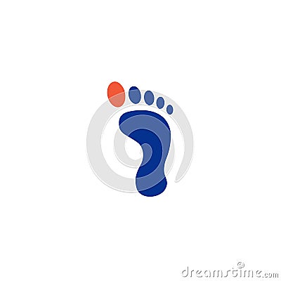 Foot palm logo design template Vector Illustration