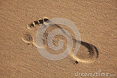 Foot print Stock Photo