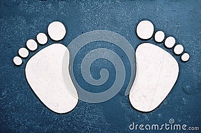 Foot print Stock Photo