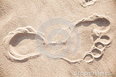 Foot print. Stock Photo