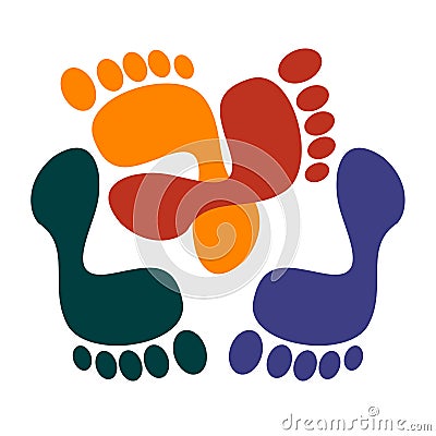 Foot prints Vector Illustration