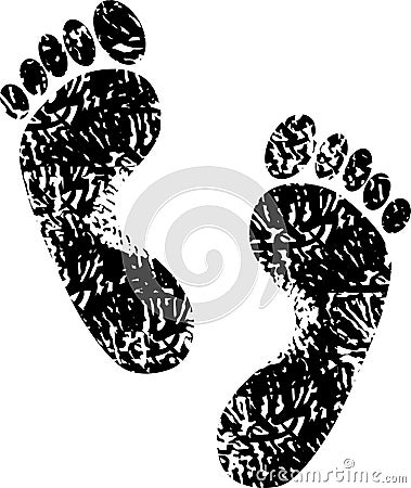 Foot prints Vector Illustration