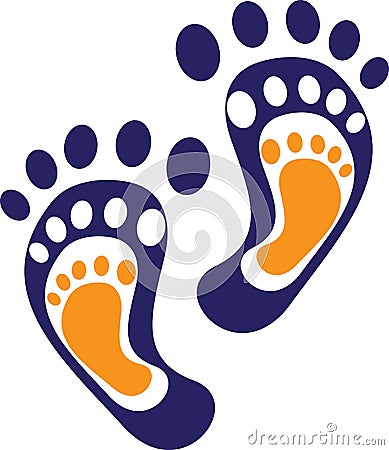 Foot prints Vector Illustration