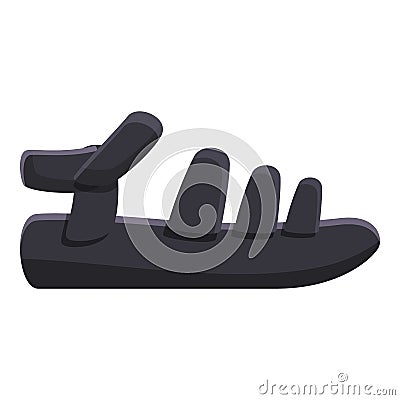 Foot sandals icon, cartoon style Vector Illustration