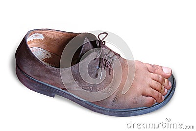 Foot and shoe Stock Photo