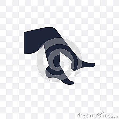 Foot side view transparent icon. Foot side view symbol design fr Vector Illustration