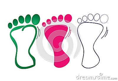 Foot step Vector Illustration