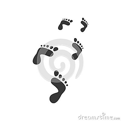 Foot step design vector illustration abstract sign Vector Illustration