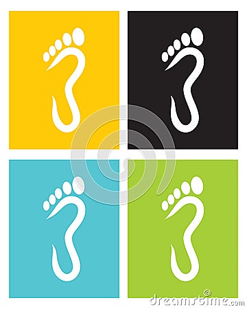 Foot symbol Vector Illustration