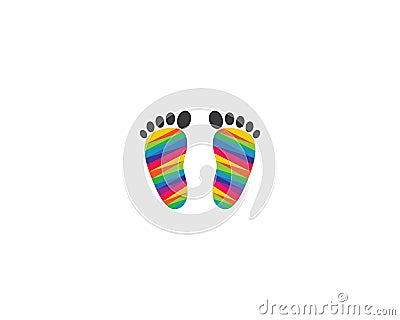 Foot therapist logo vector icon Vector Illustration