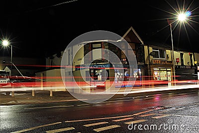 Footage of light trails Editorial Stock Photo