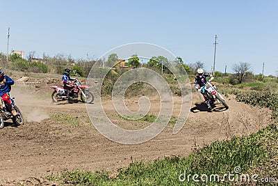 Footage from the spring motocross championship Editorial Stock Photo