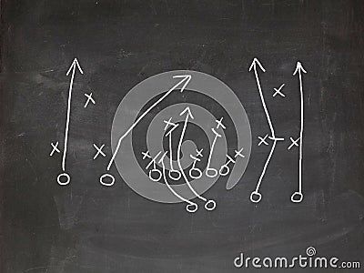 Footbal play strategy Stock Photo