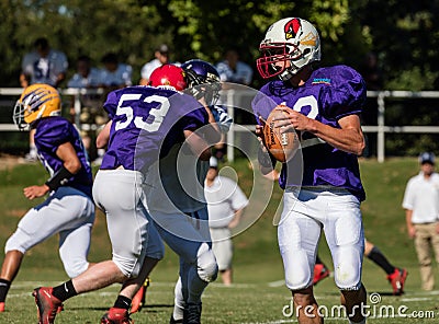 Football Action Editorial Stock Photo