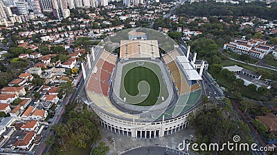 Football around the world, Pacaembu Stadium Sao Paulo Brazil Editorial Stock Photo