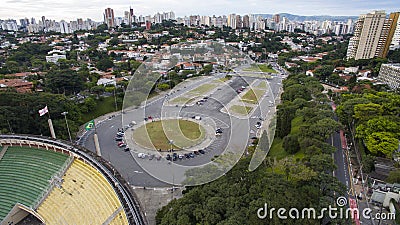 Football around the world, Pacaembu Stadium Sao Paulo Brazil Editorial Stock Photo