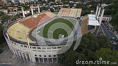 Football around the world, Pacaembu Stadium Sao Paulo Brazil Editorial Stock Photo