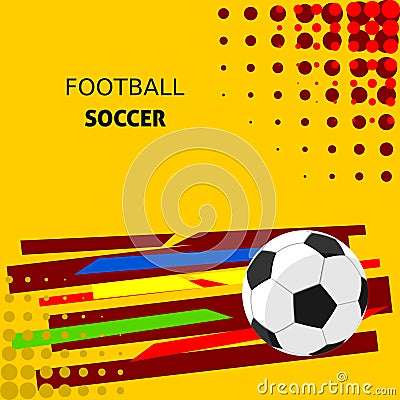 Shapes and Corner Halftone Football Vector Background Vector Illustration
