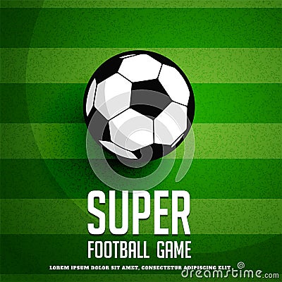 Football background with green grass Vector Illustration