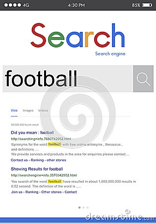 Football Ball Game Goal Hobby Match Plaing Sport Concept Stock Photo