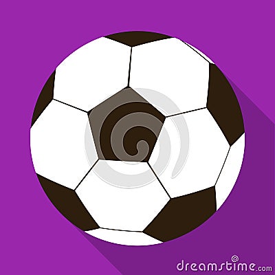 Football ball icon in flat style isolated on white background. England country symbol stock vector illustration. Vector Illustration