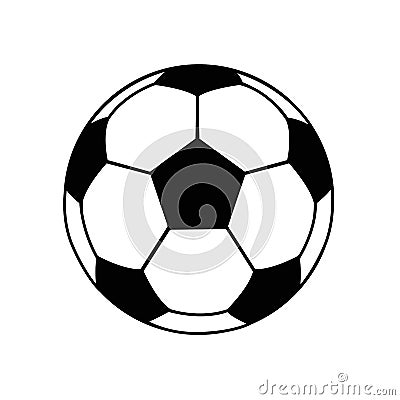 Football ball icon isolated on white background soccer ball pictogram Vector Illustration