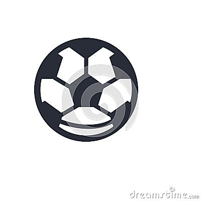 Football ball icon vector sign and symbol isolated on white background, Football ball logo concept Vector Illustration