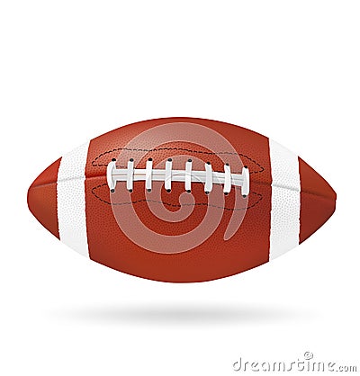 Football ball isolated on white background. Vector illustration. Realistic Cartoon Illustration