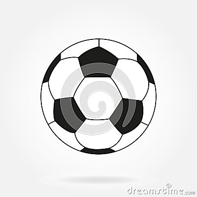 Football ball or soccer ball icon isolated on white background. Vector illustration. Vector Illustration