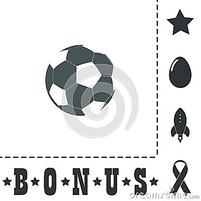 Football ball - soccer flat icon Vector Illustration