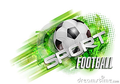 Football banner ball Vector Illustration