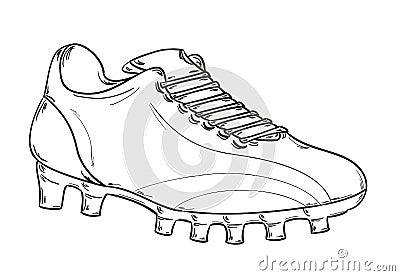 Football boots sketch Vector Illustration