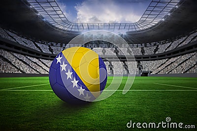 Football in bosnia and herzegovina colours Stock Photo