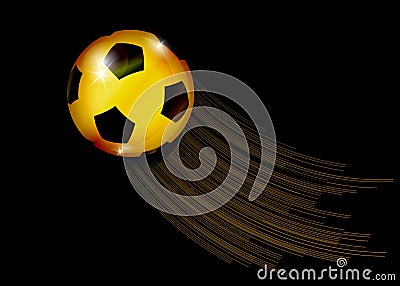 Football championship banner. Vector illustration of abstract golden soccer ball for your design Vector Illustration