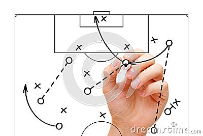 Football Coach Game Strategy Stock Photo