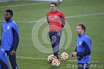 Football coach - Laurentiu Rosu Editorial Stock Photo