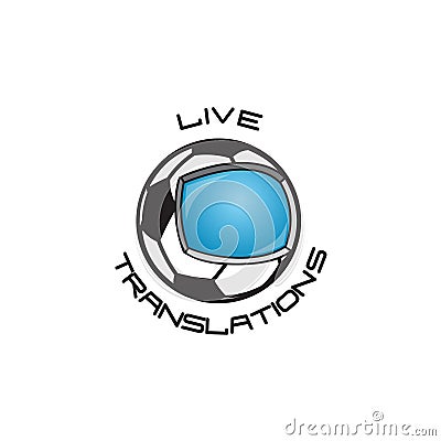 Football event logo Vector Illustration