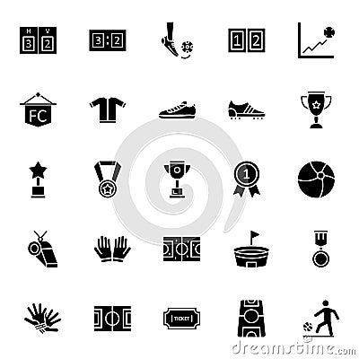 Football Event Isolated Vector Icons Set that can be easily modified or edit Football Event Isolated Vector Icons Set that can b Vector Illustration