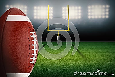 Football on field Stock Photo