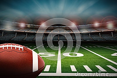 Football on field Stock Photo